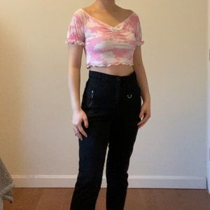 Pink Clouds Cropped Top